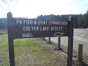 Colyer Lake Sign photo